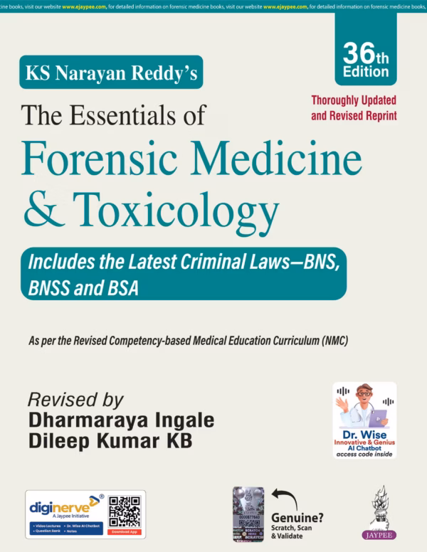 Ks Narayan Reddy'S the Essentials of Forensic Medicine & Toxicology - 36Th Edition