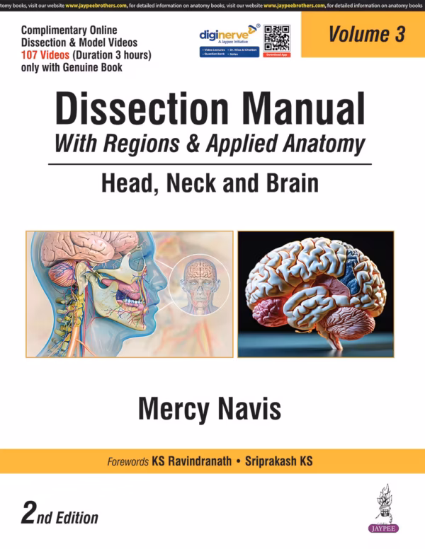 Dissection Manual with Regions & Applied Anatomy Head, Neck and Brain Vol.3 - 2nd Edition