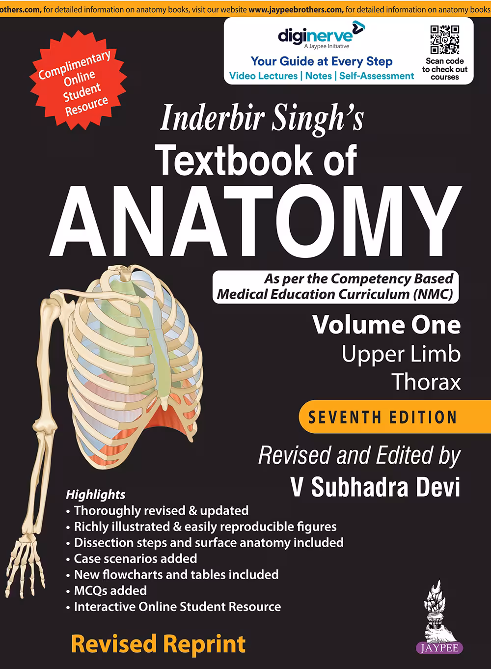 Inderbir Singh’S Textbook of Anatomy (Volume 1: Upper Limb and Thorax) - 7Th Edition Revised Reprint